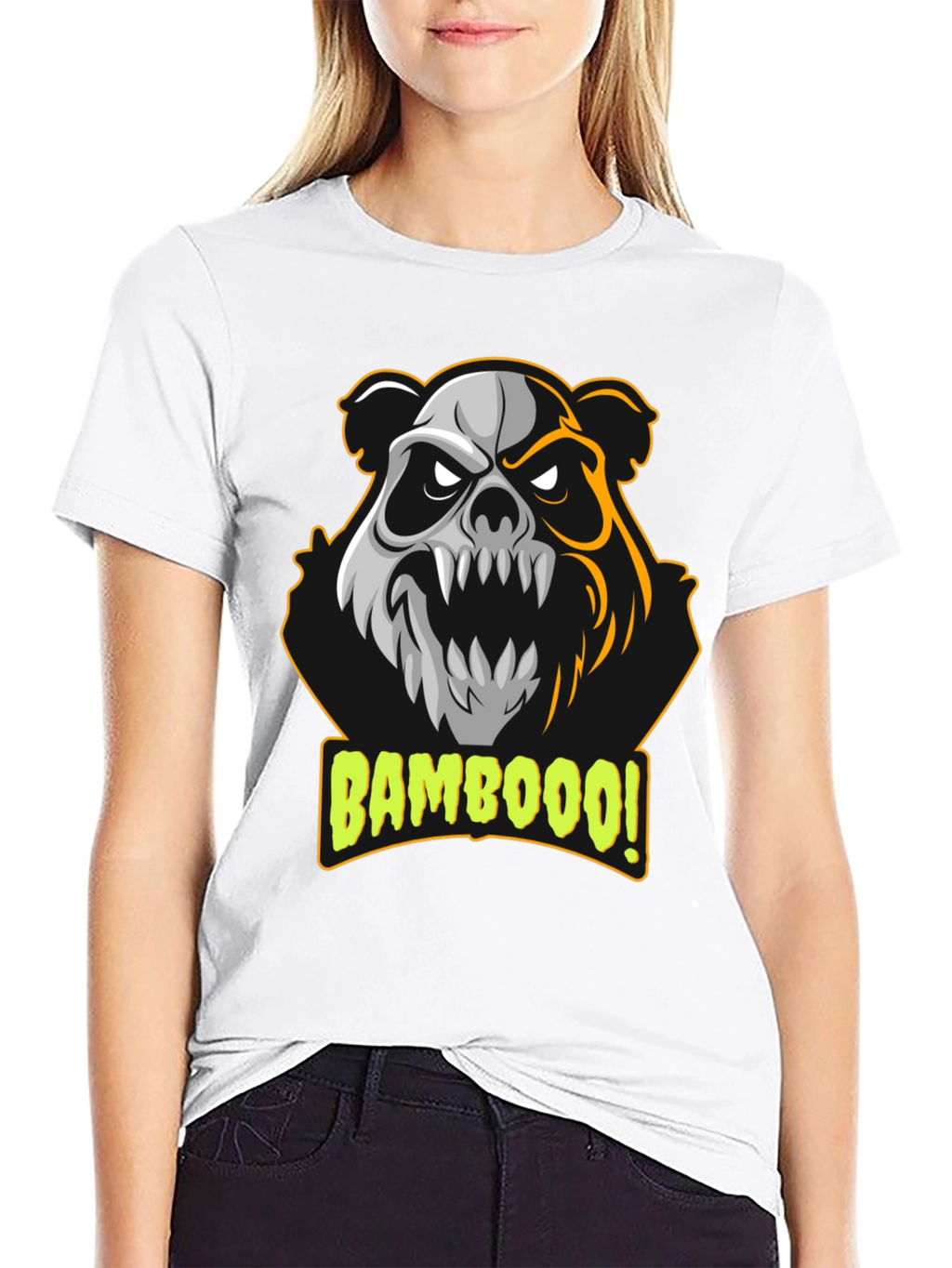 Bamboooo! Panda Graphic T-Shirt - Black