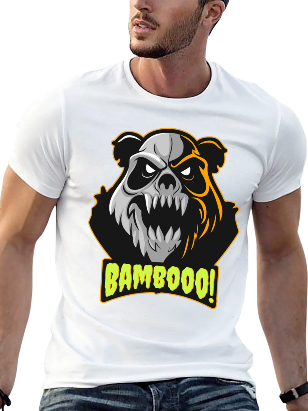 Bamboooo! Panda Graphic T-Shirt - Black