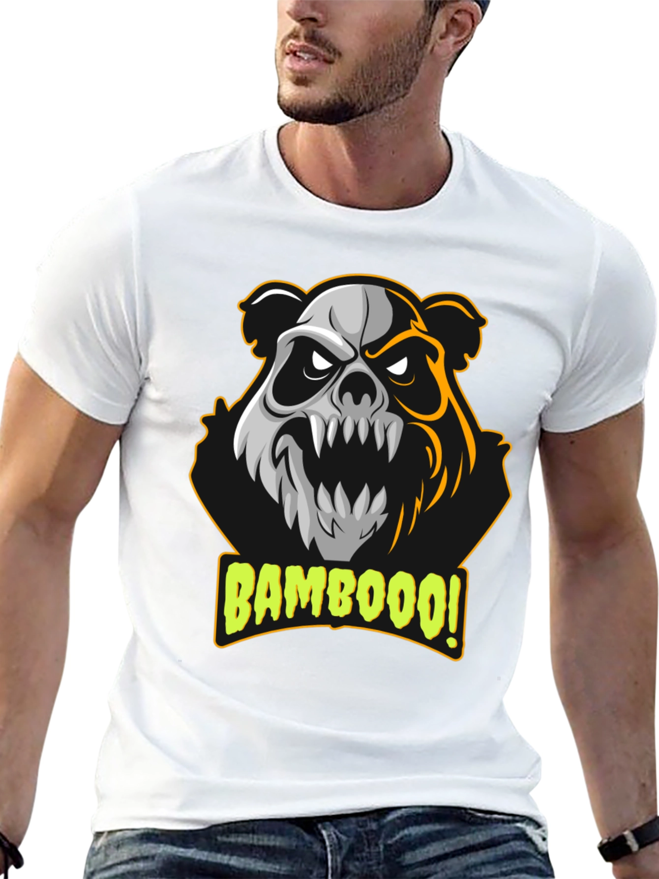 Bamboooo! Panda Graphic T-Shirt - Black