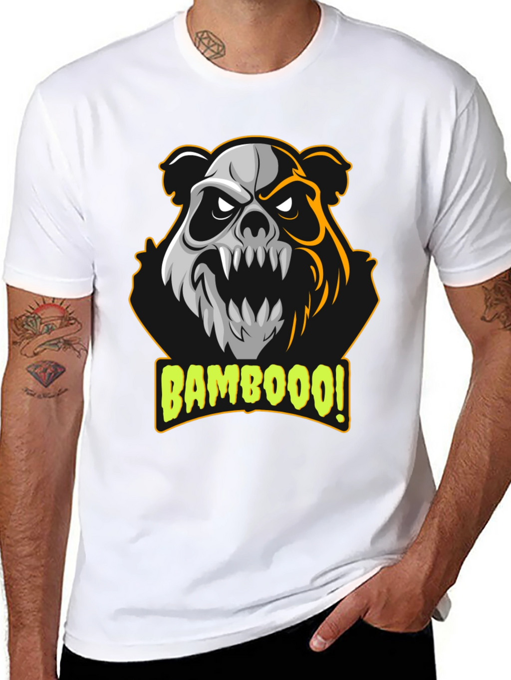 Bamboooo! Panda Graphic T-Shirt - Black