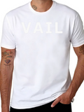 VAIL Graphic Tee - Black Cotton Blend T-Shirt