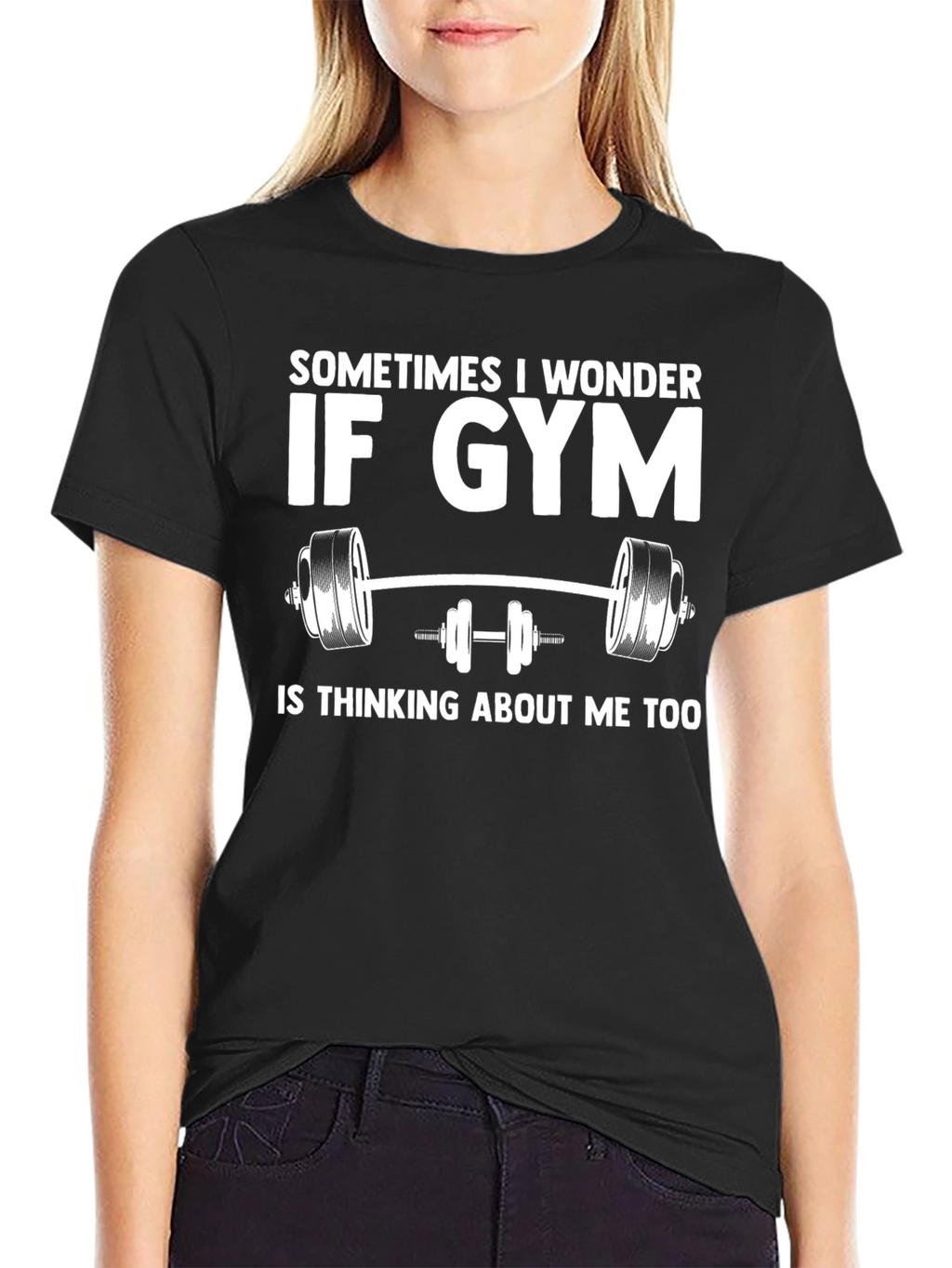 Funny Gym T-Shirt: Does the Gym Think of Me?