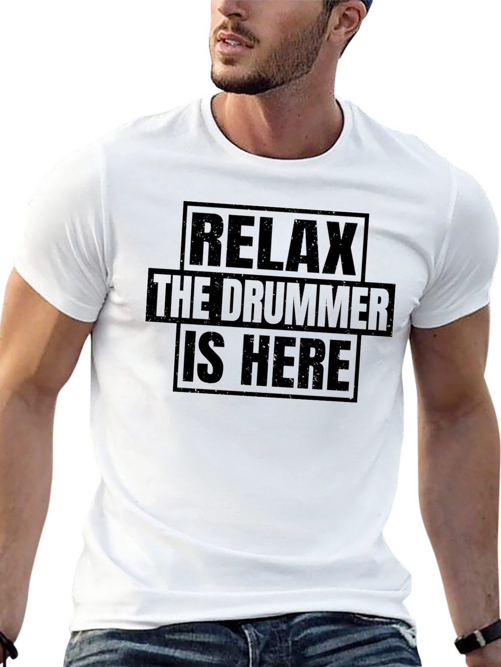 Relax The Drummer Is Here - Novelty T-Shirt