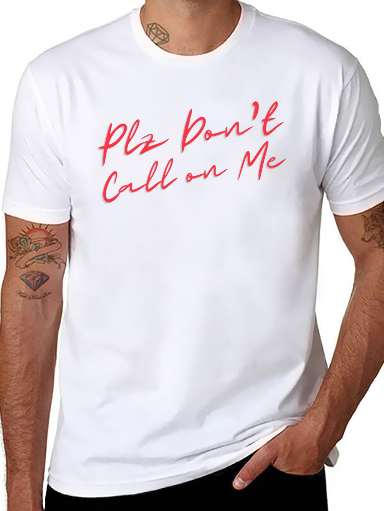 Plz Dont Call on Me Funny T-Shirt