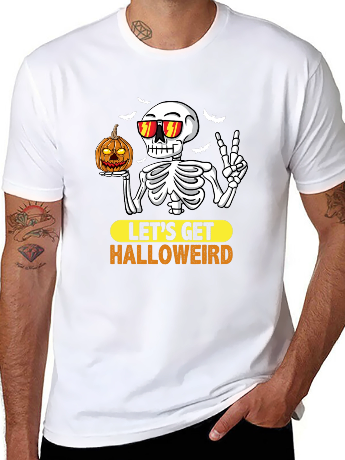Halloweird Skeleton Graphic T-Shirt