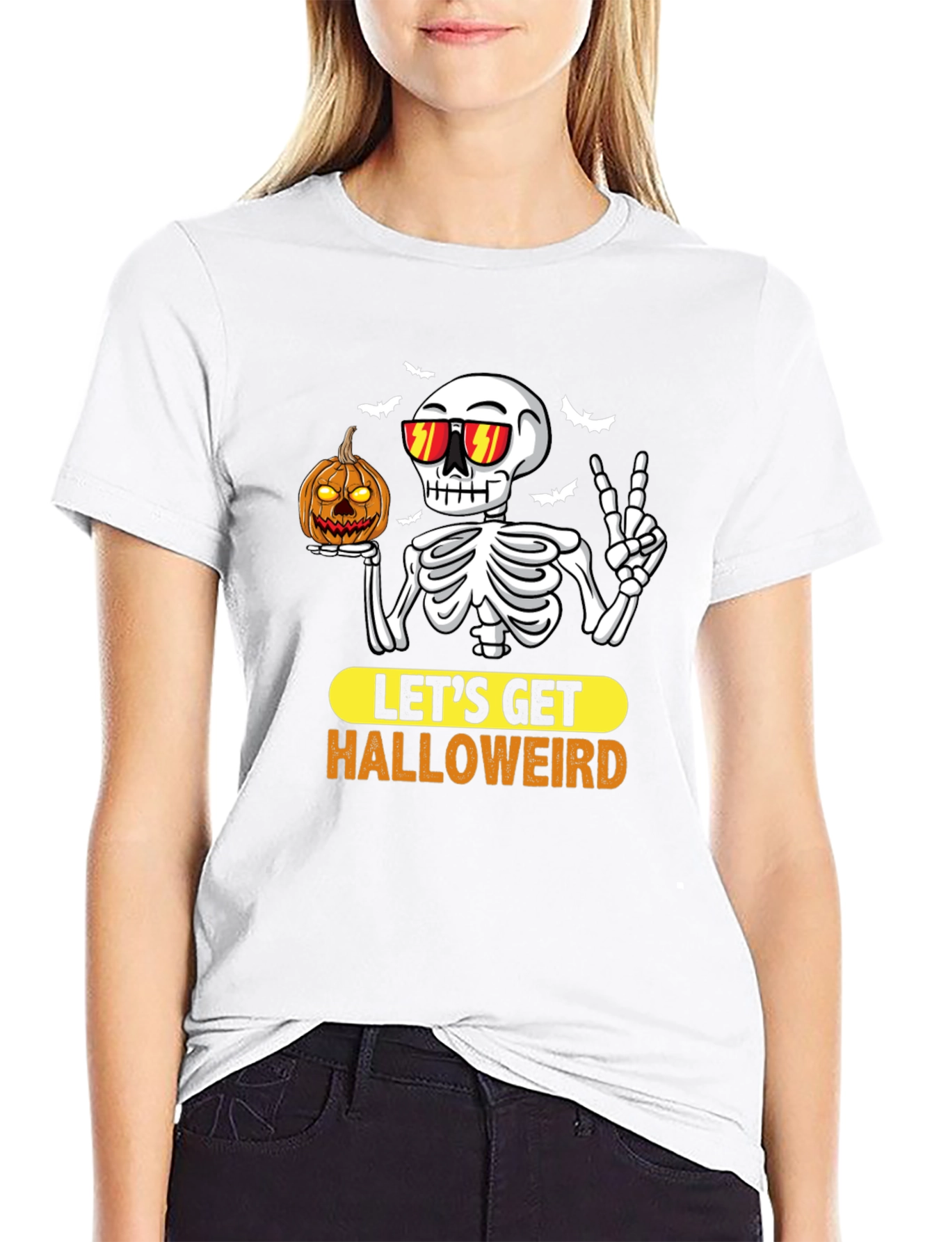 Halloweird Skeleton Graphic T-Shirt