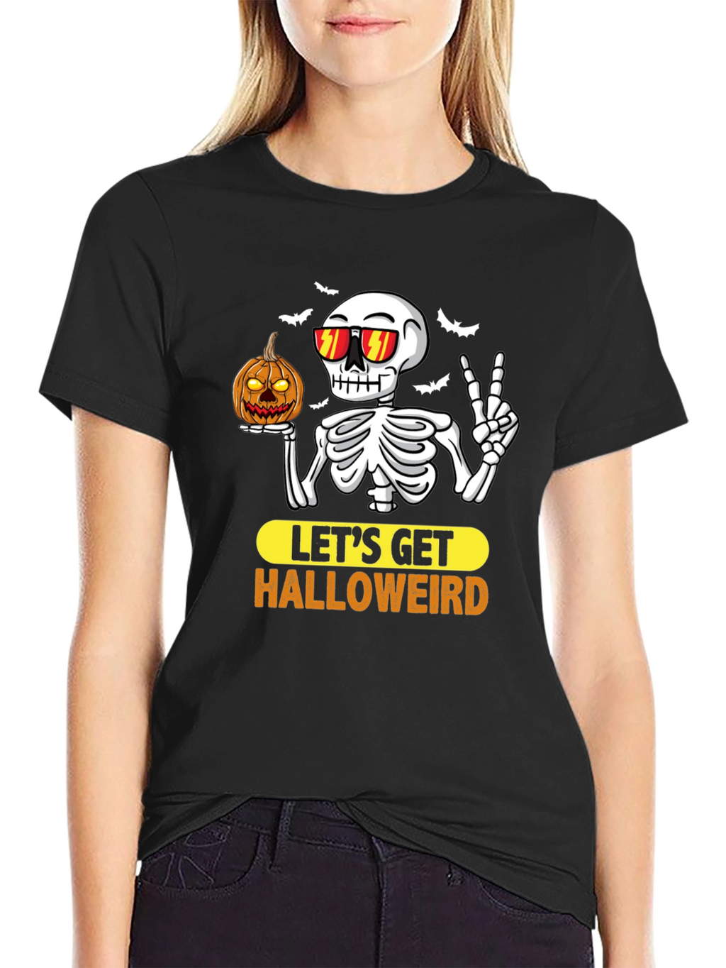 Halloweird Skeleton Graphic T-Shirt