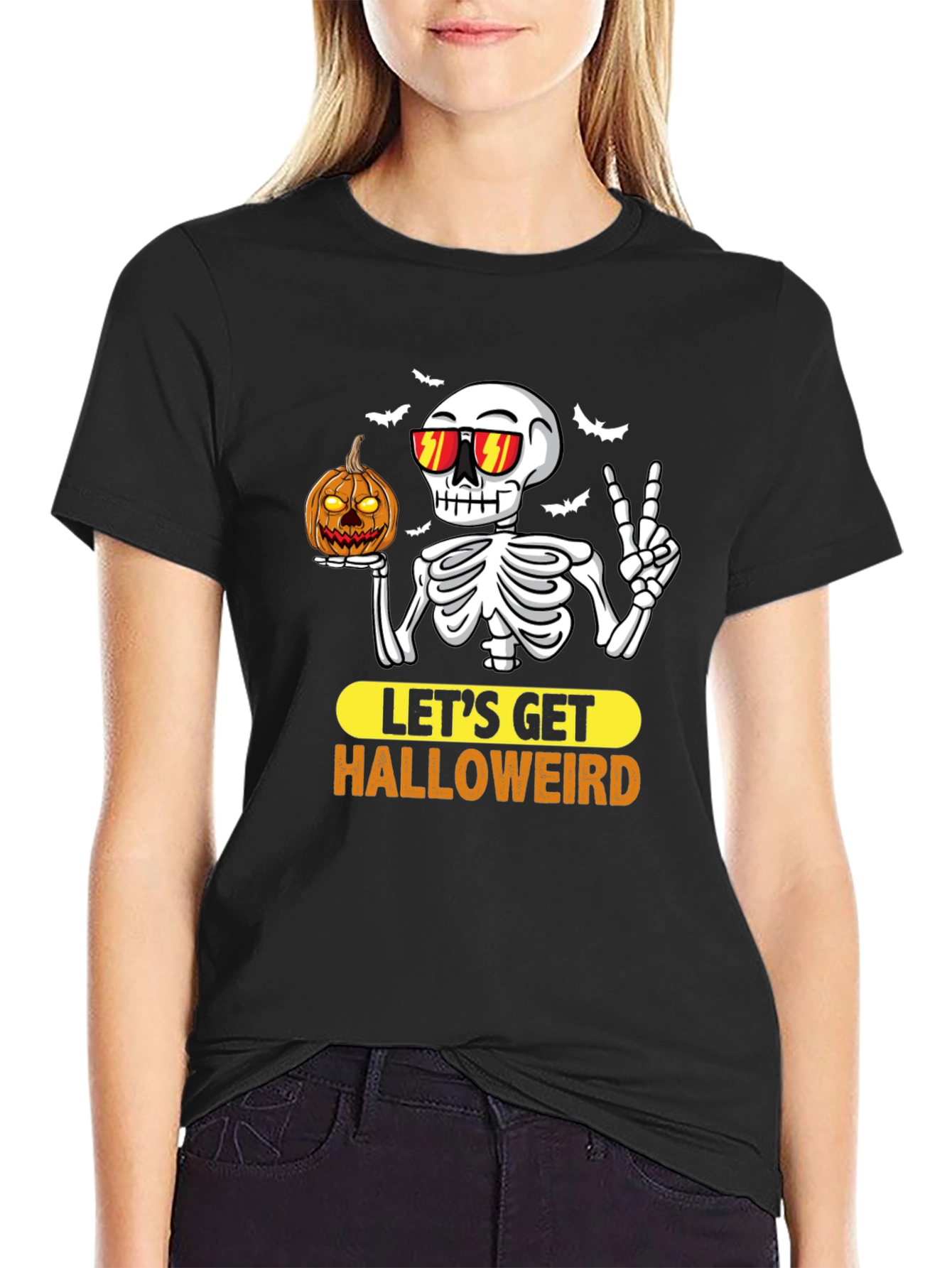 Halloweird Skeleton Graphic T-Shirt