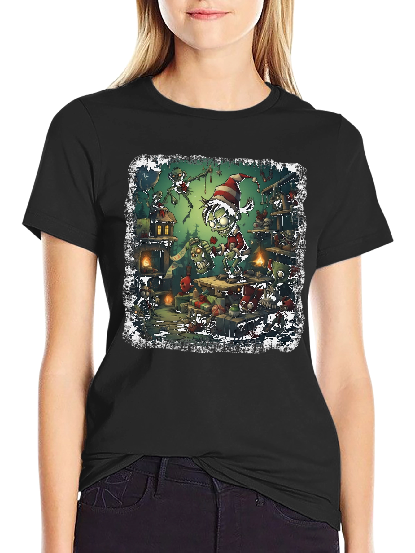 Zombie Elf Christmas T-Shirt