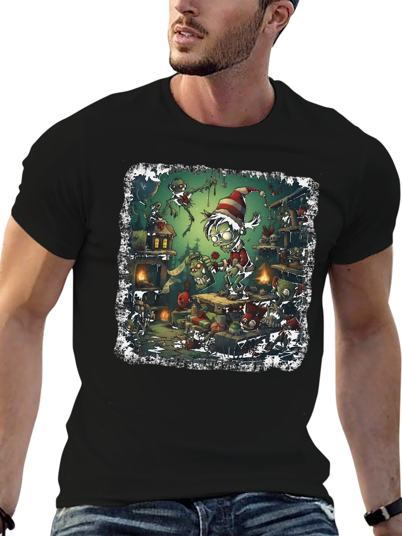 Zombie Elf Christmas T-Shirt