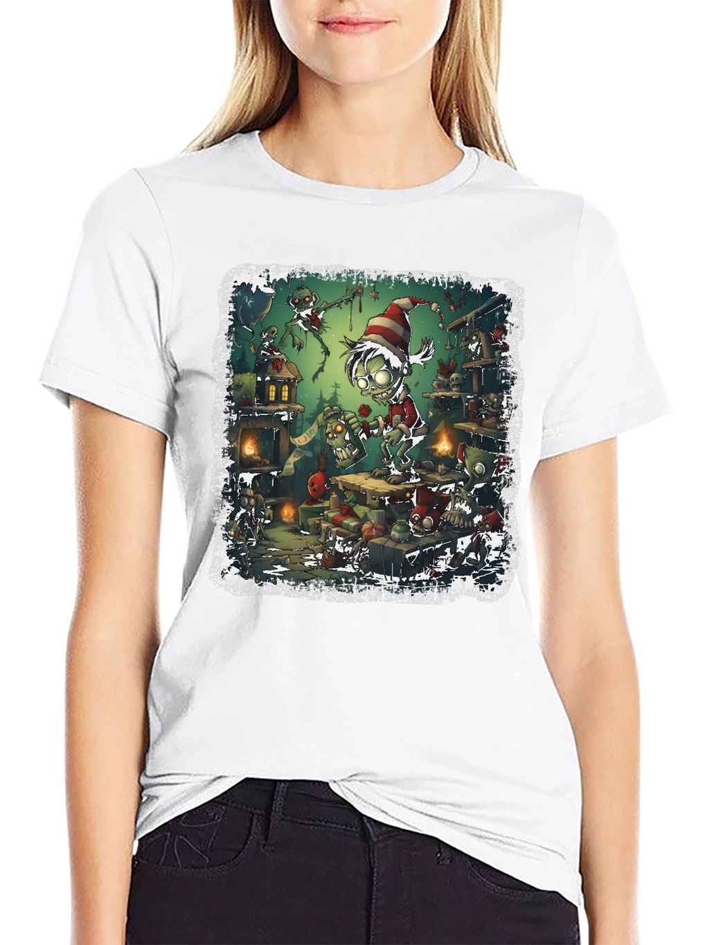 Zombie Elf Christmas T-Shirt