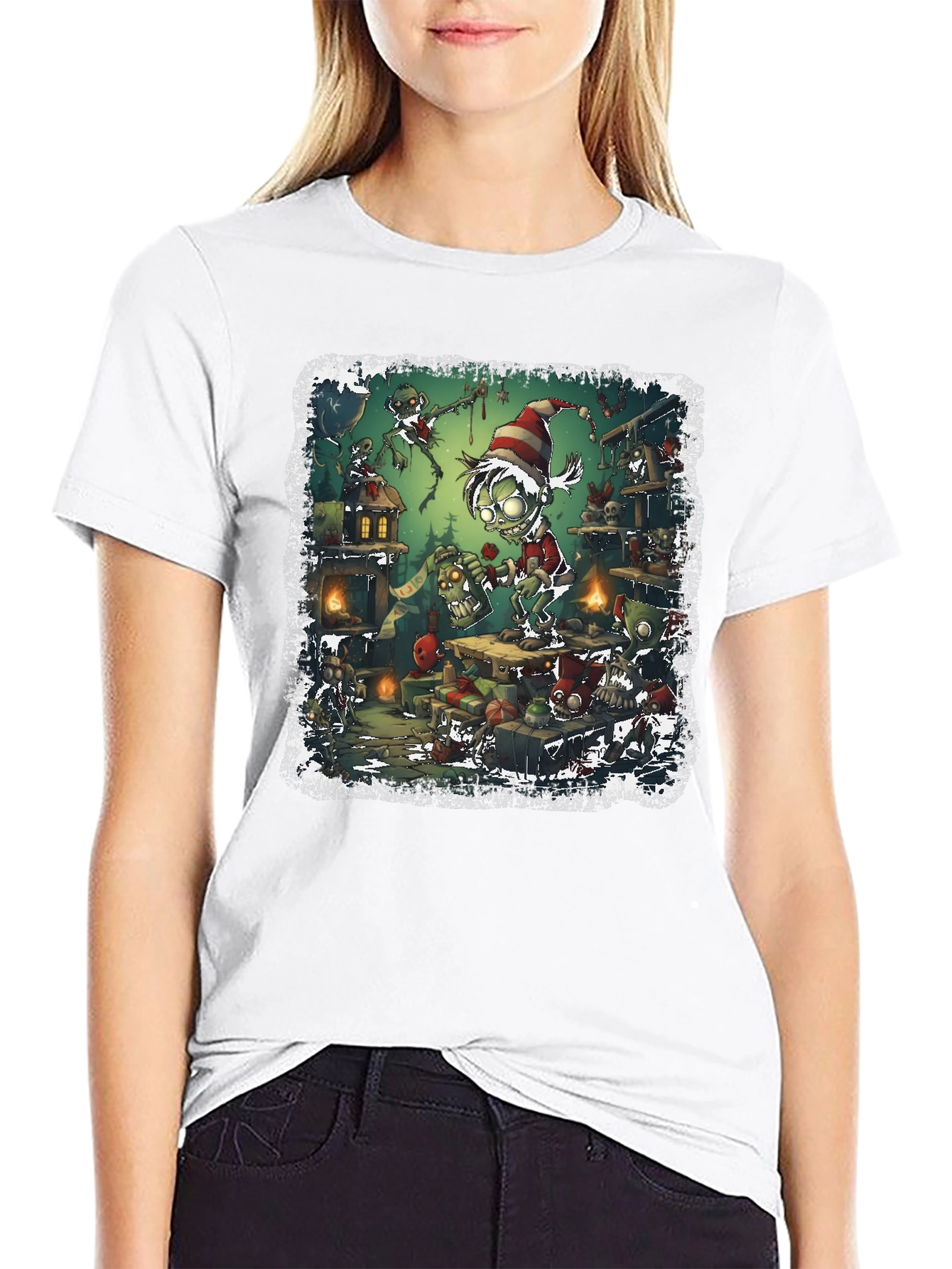 Zombie Elf Christmas T-Shirt