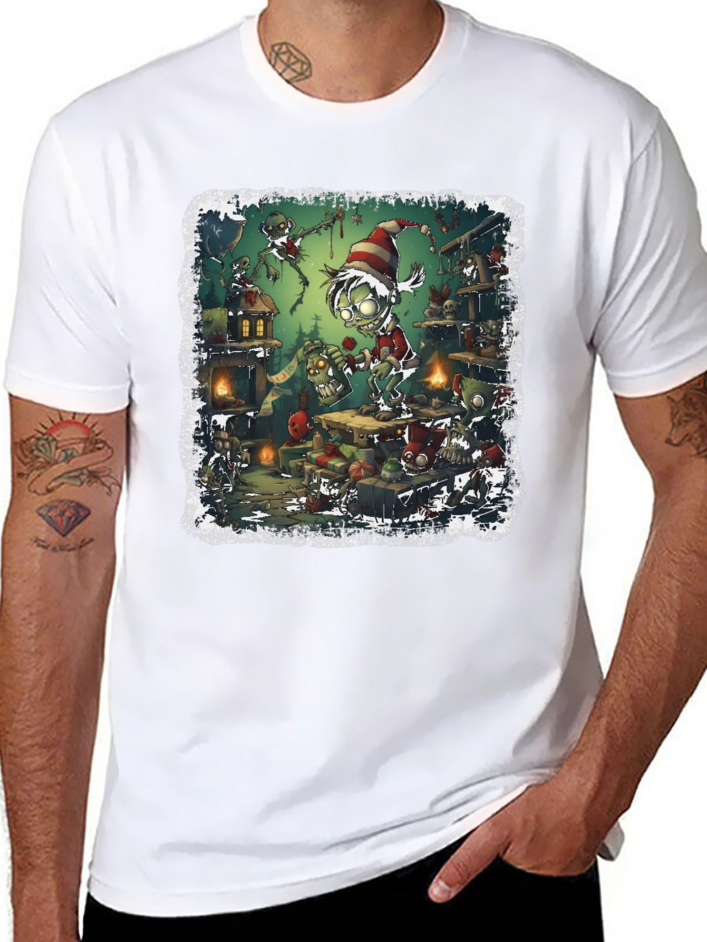 Zombie Elf Christmas T-Shirt