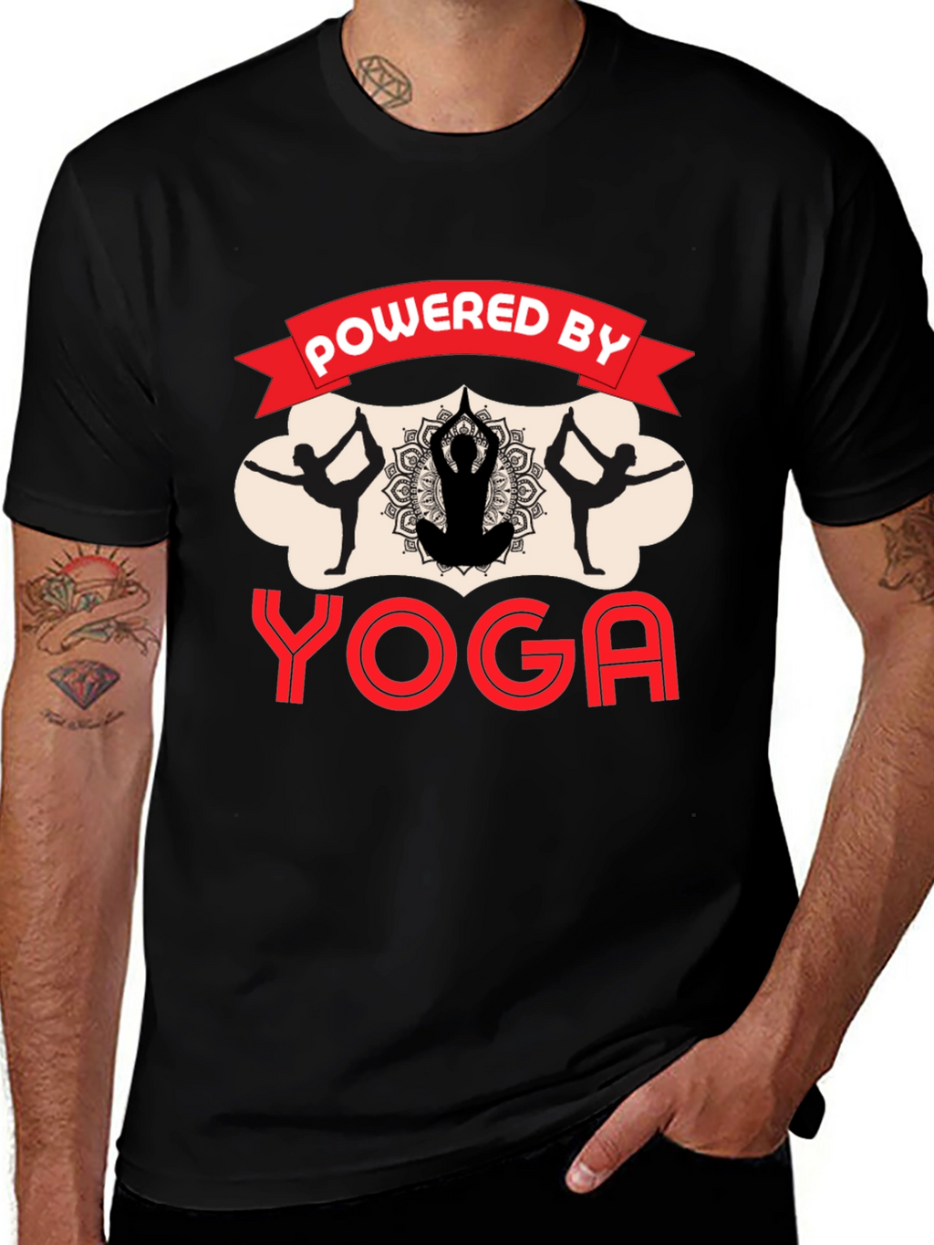 Powered by Yoga Black T-Shirt