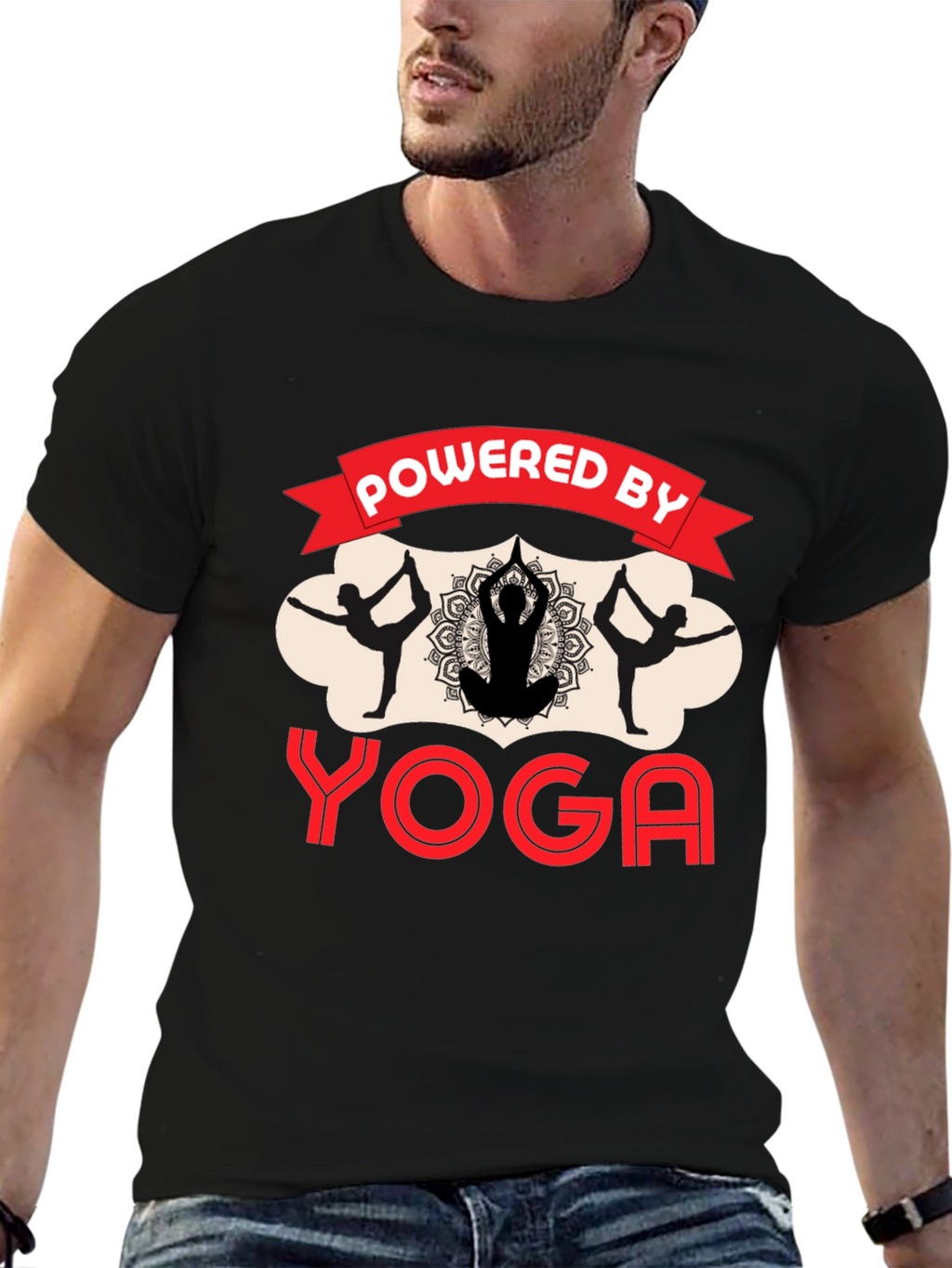 Powered by Yoga Black T-Shirt