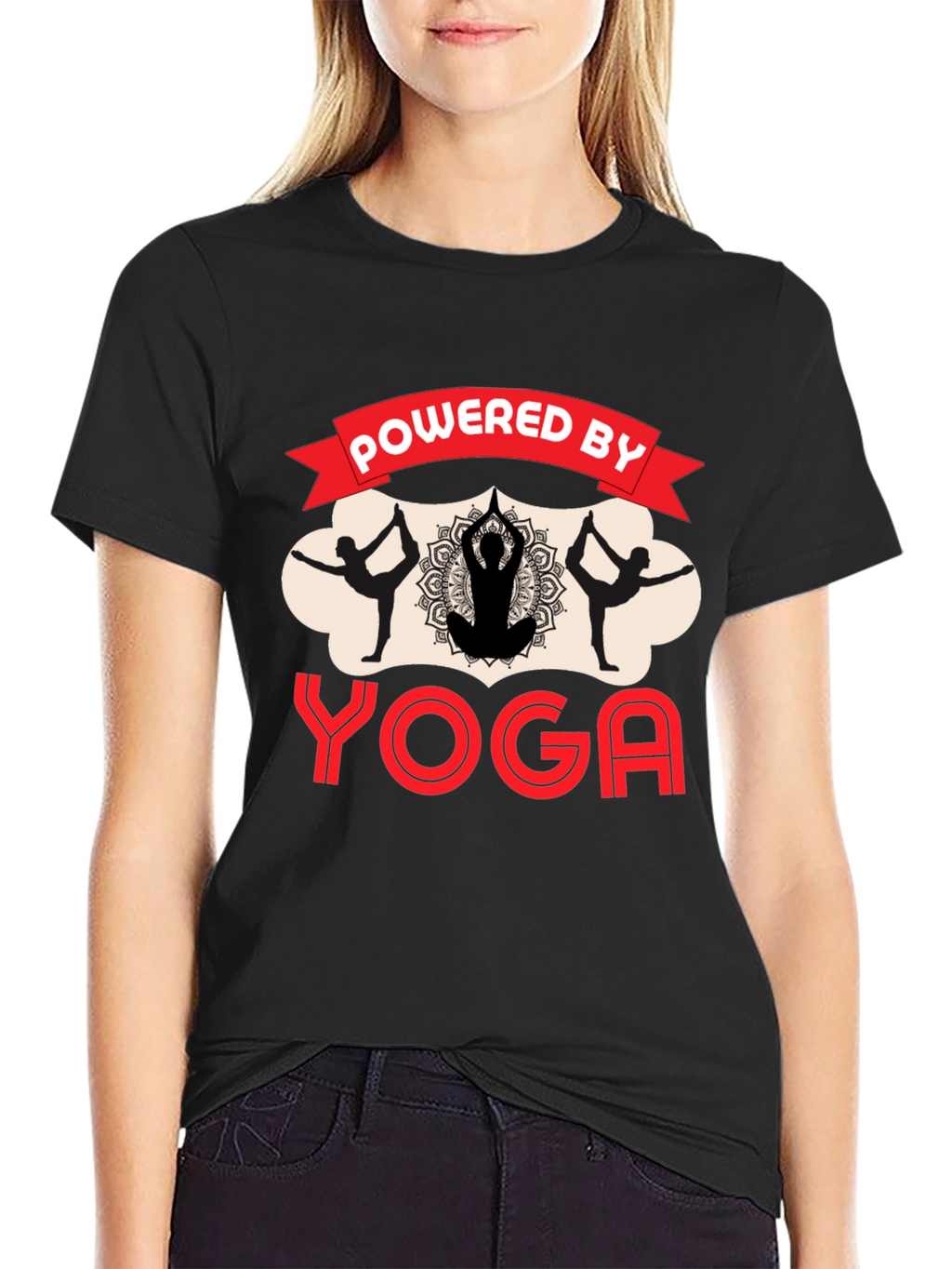 Powered by Yoga Black T-Shirt