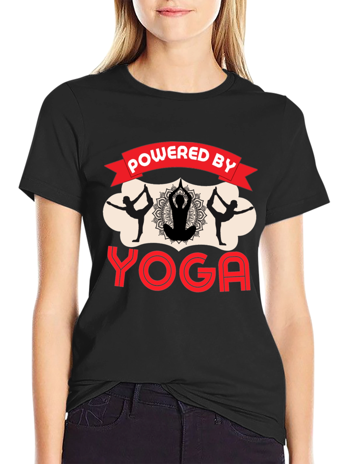 Powered by Yoga Black T-Shirt
