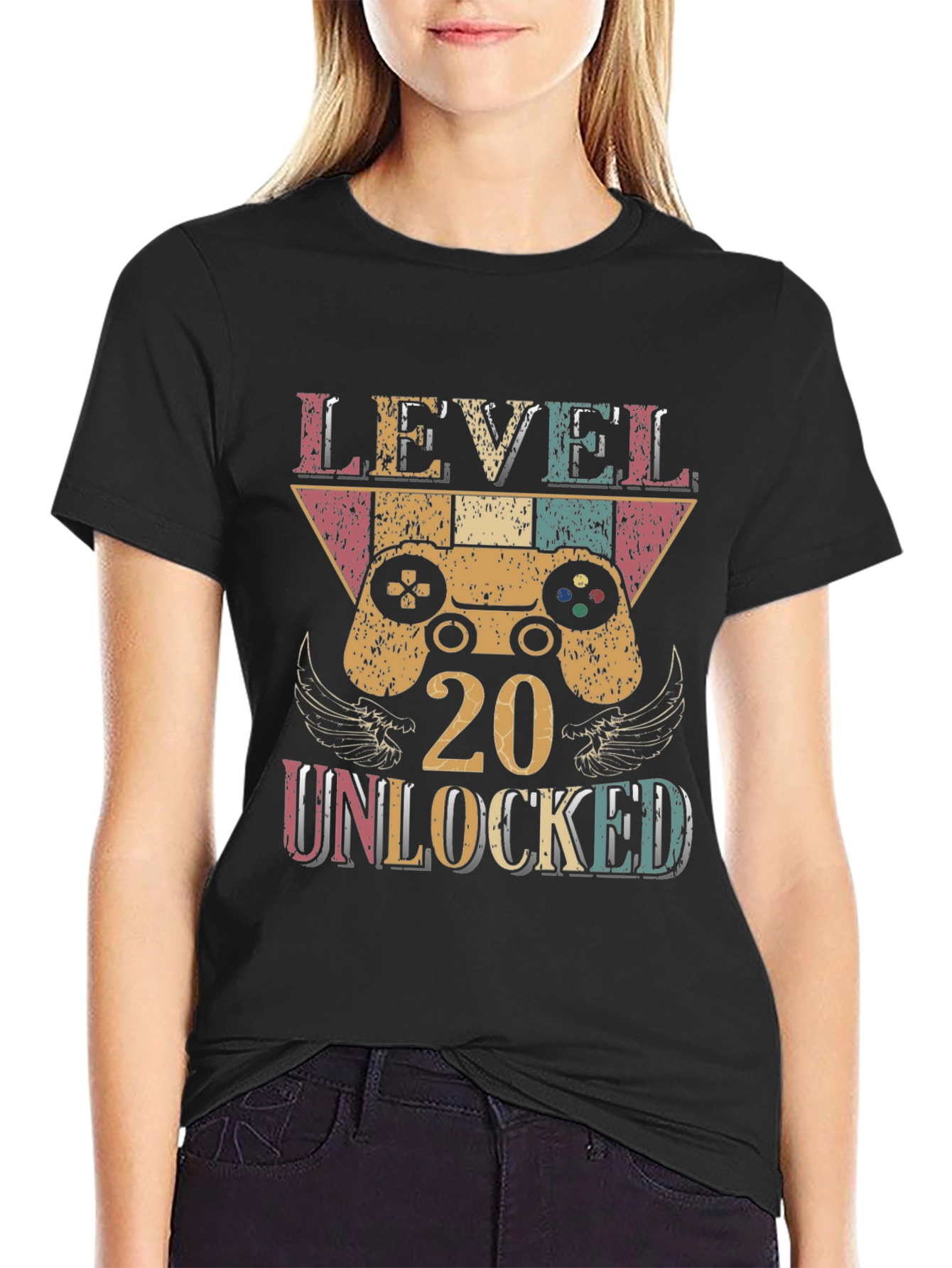 Level 20 Unlocked Gamer T-Shirt - Birthday Gift