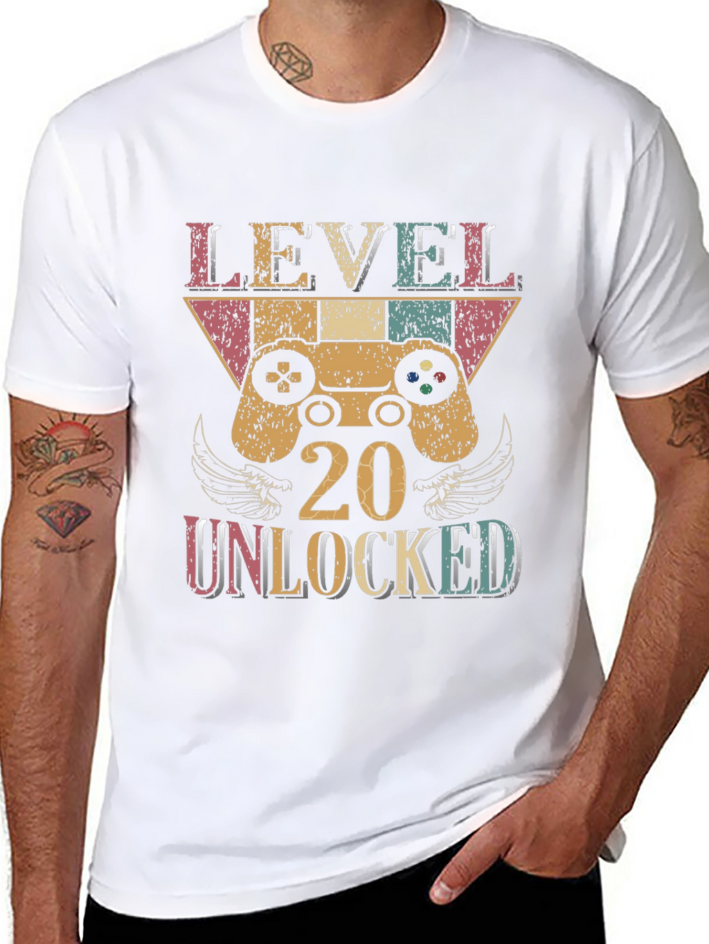 Level 20 Unlocked Gamer T-Shirt - Birthday Gift