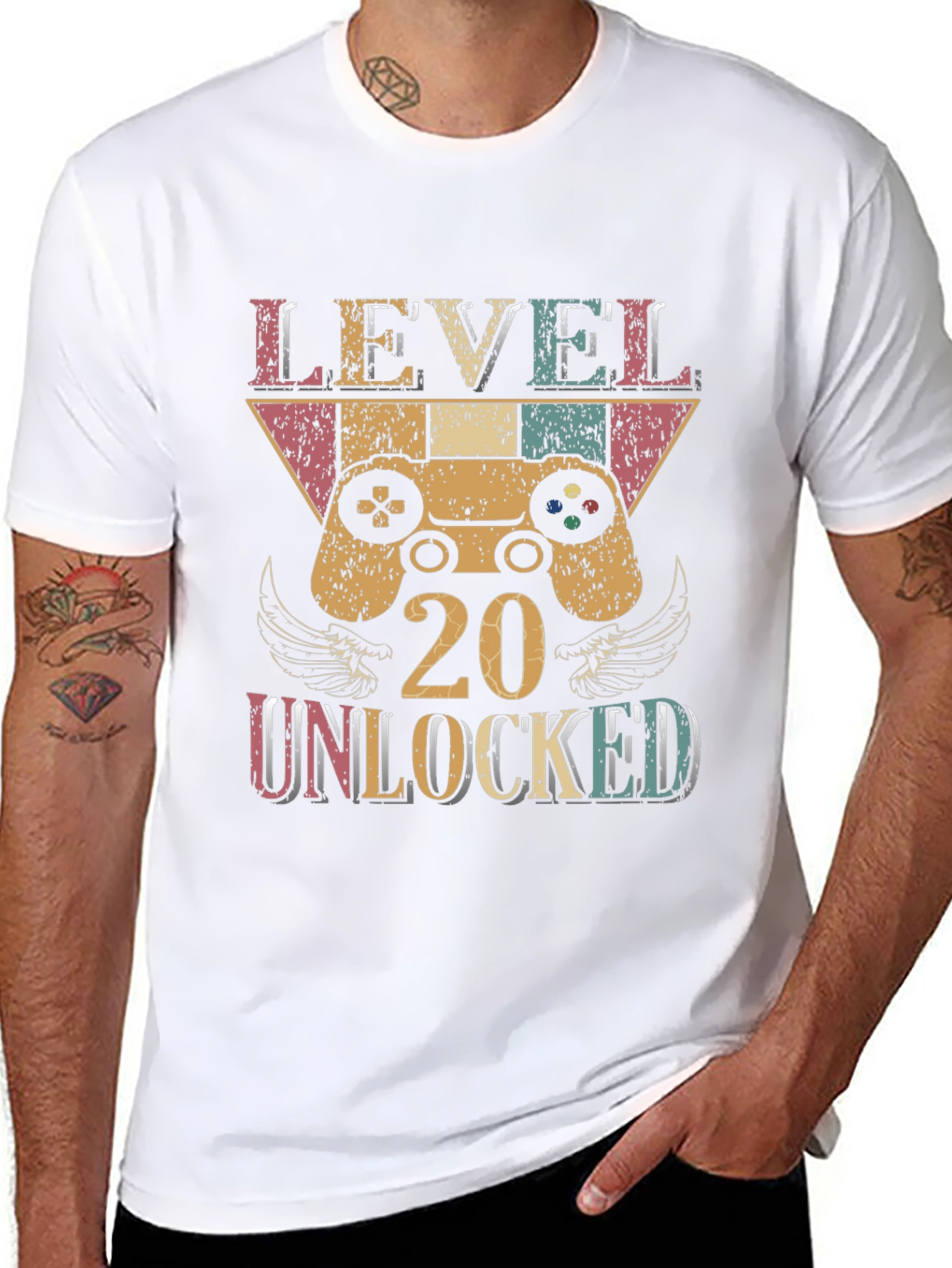 Level 20 Unlocked Gamer T-Shirt - Birthday Gift
