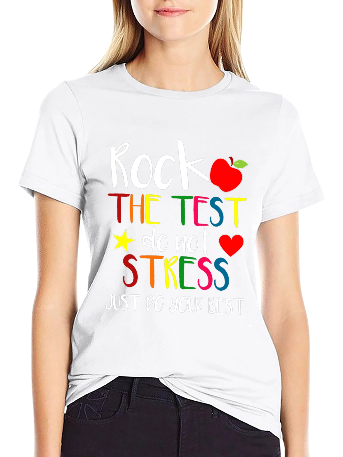 Rock The Test T-Shirt - Teacher Student Motivational Tee
