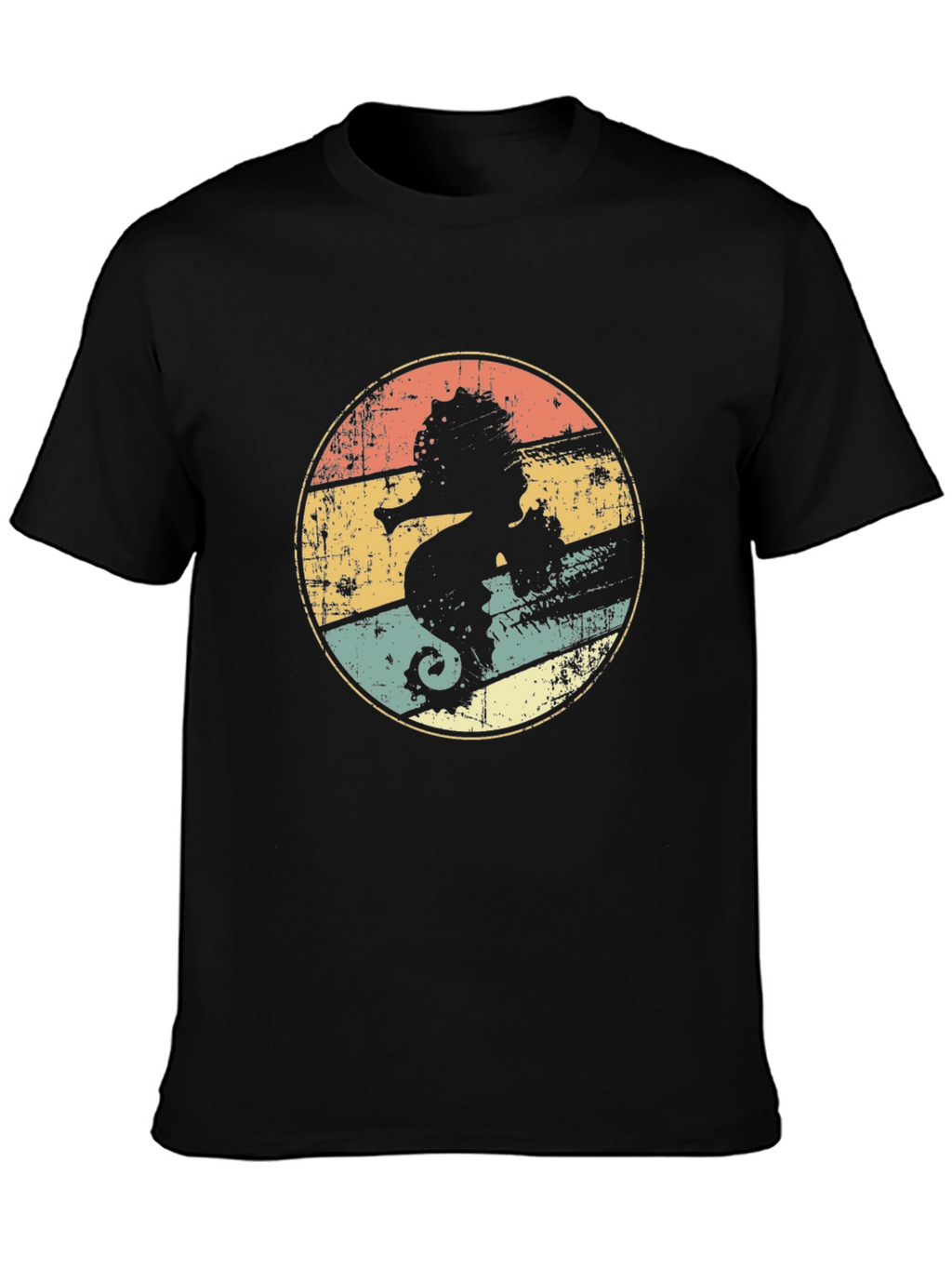 Retro Seahorse Graphic T-Shirt