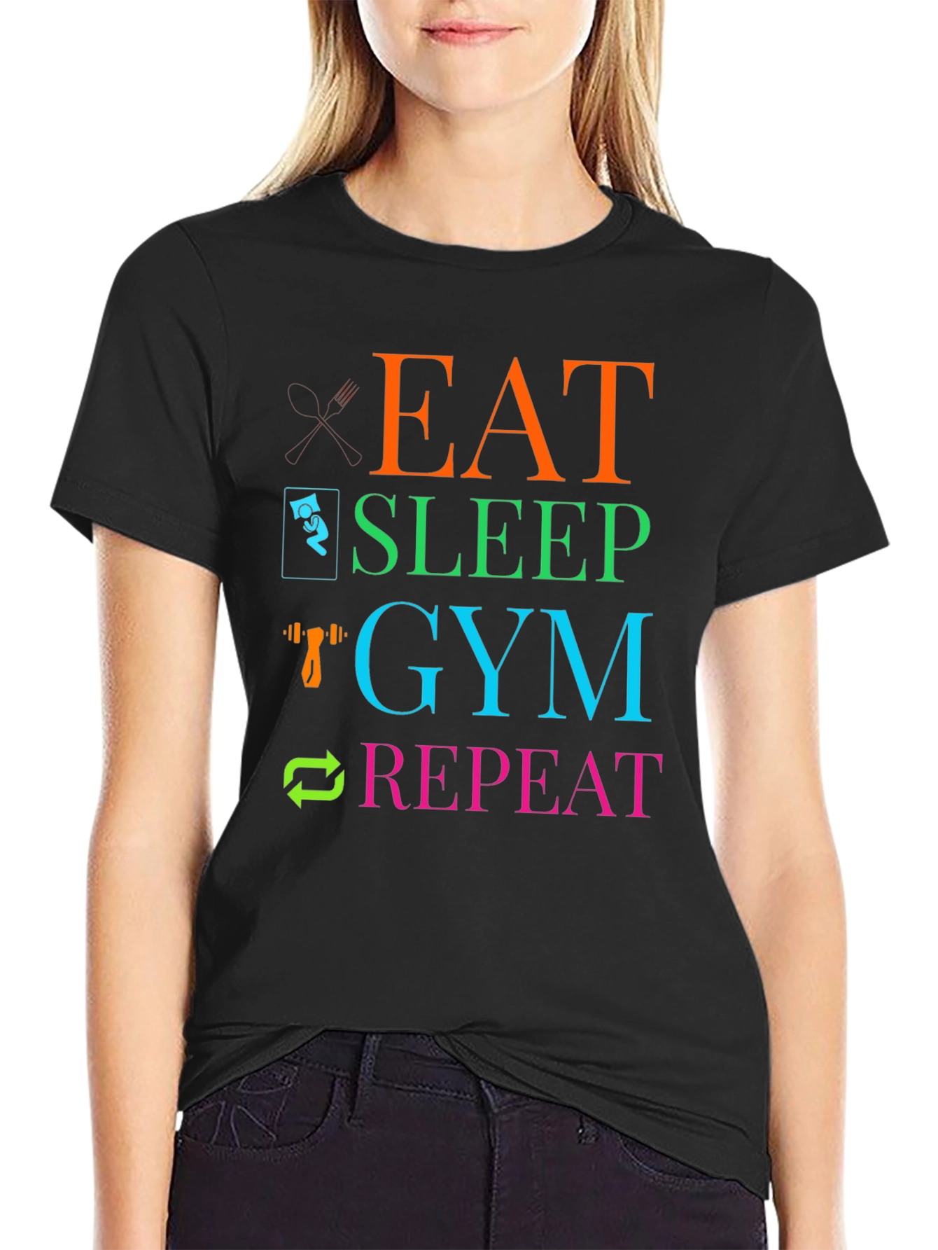 Eat Sleep Gym Repeat T-Shirt