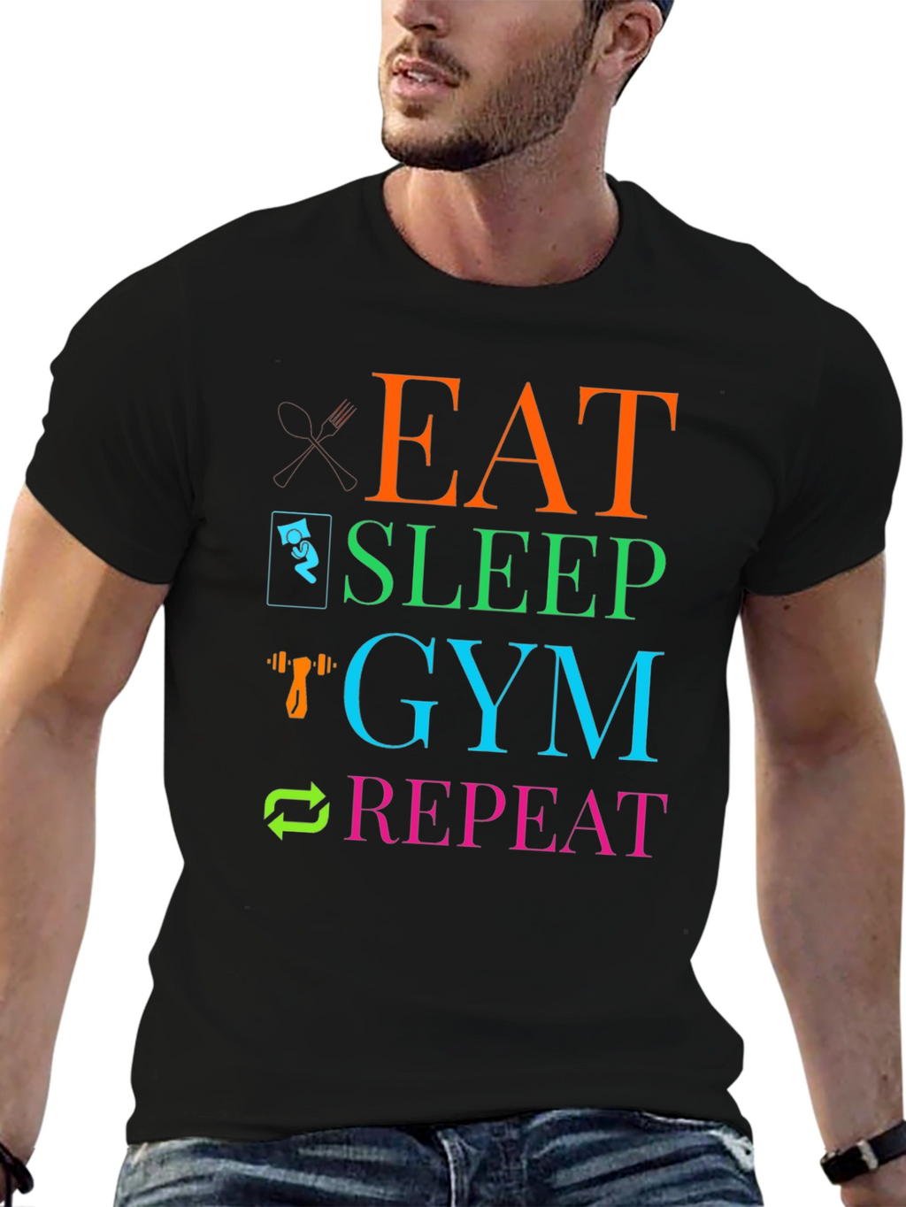 Eat Sleep Gym Repeat T-Shirt