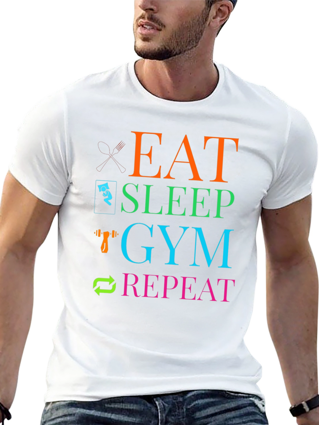 Eat Sleep Gym Repeat T-Shirt