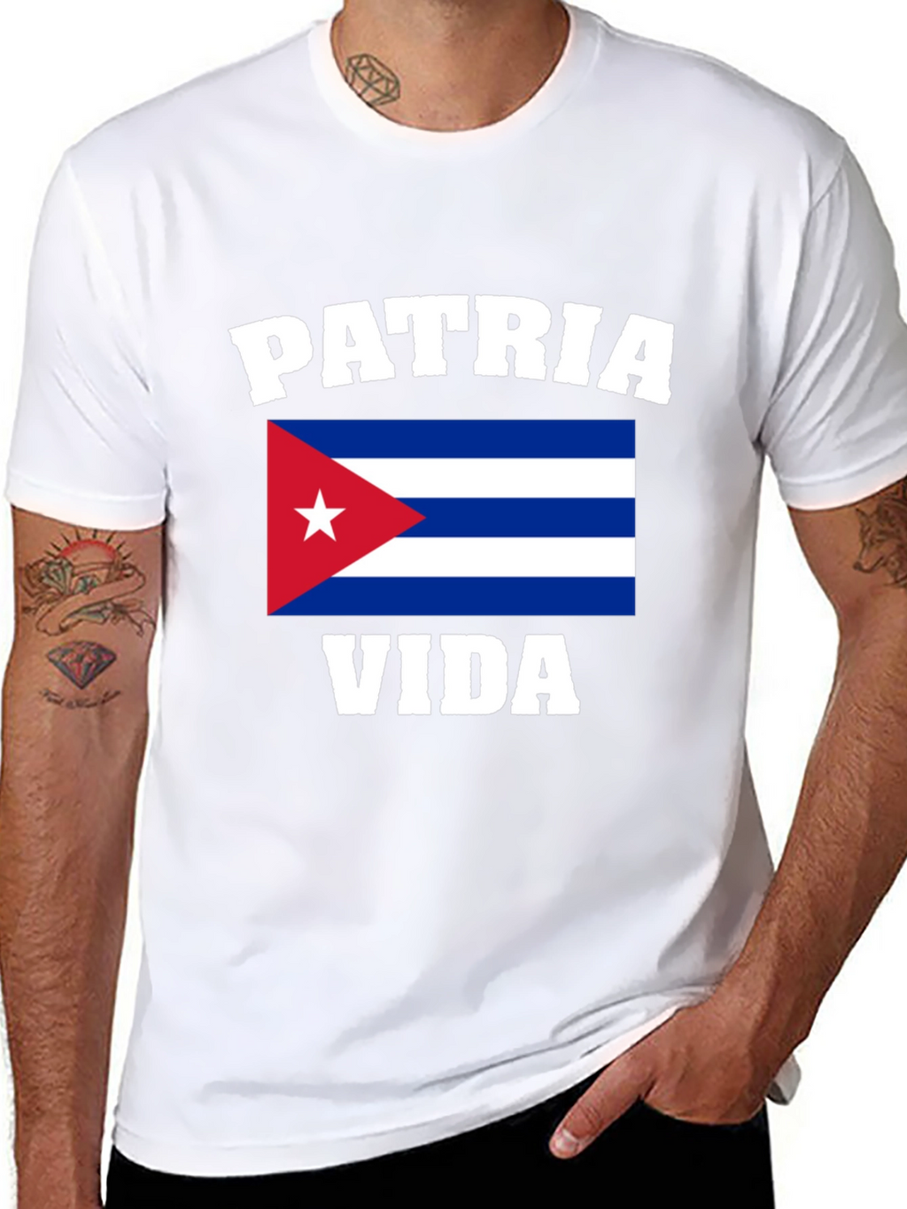 Patria y Vida Cuba Flag Graphic T-Shirt