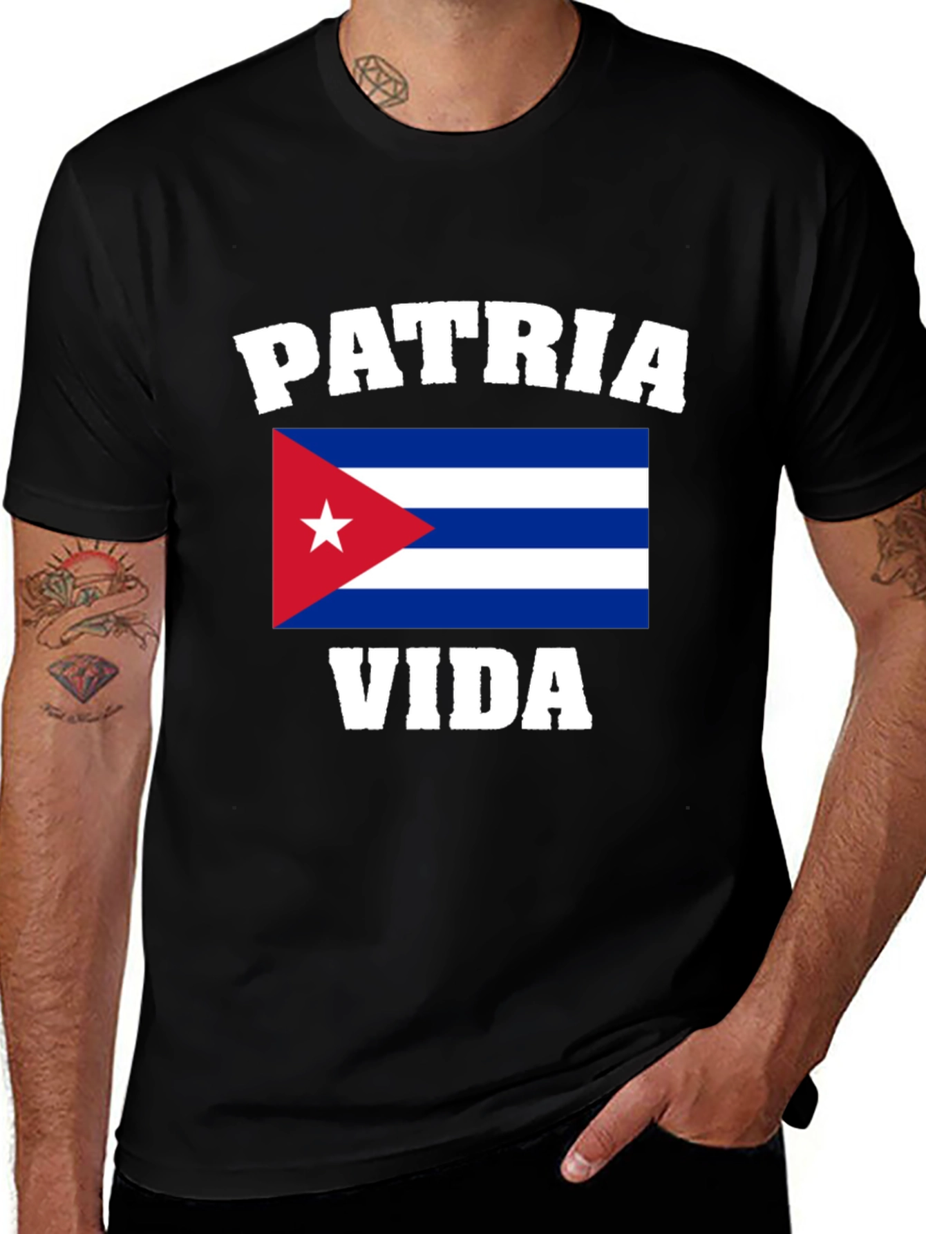 Patria y Vida Cuba Flag Graphic T-Shirt