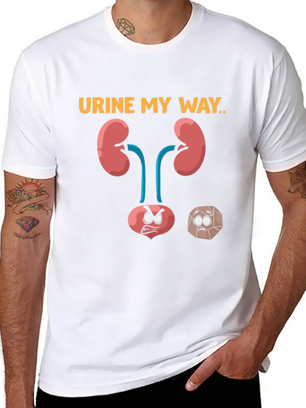 Urine My Way Funny Graphic T-Shirt