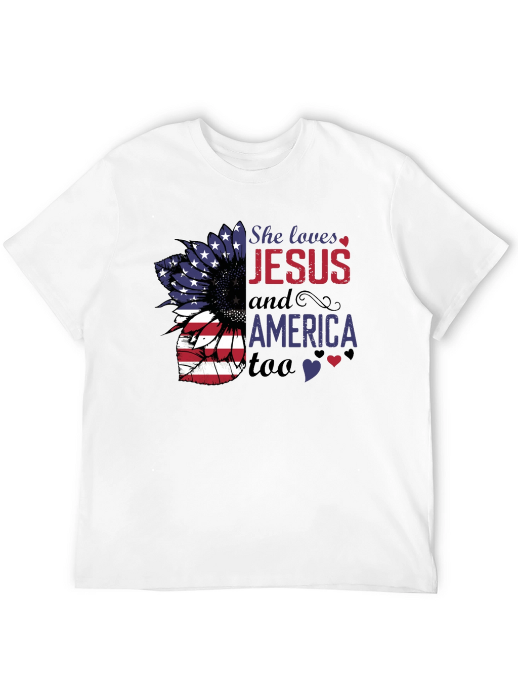 She Loves Jesus and America Too T-Shirt