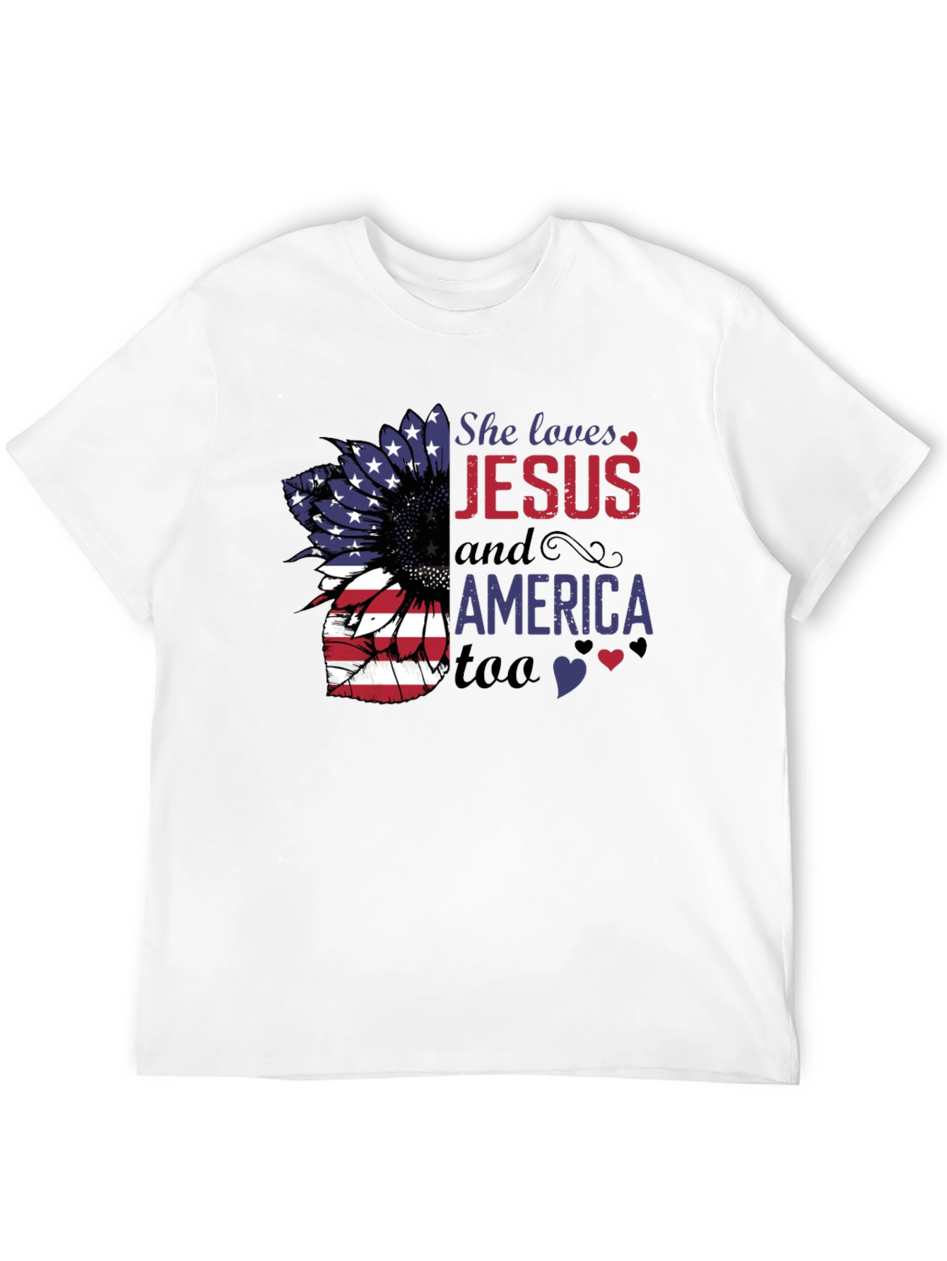 She Loves Jesus and America Too T-Shirt