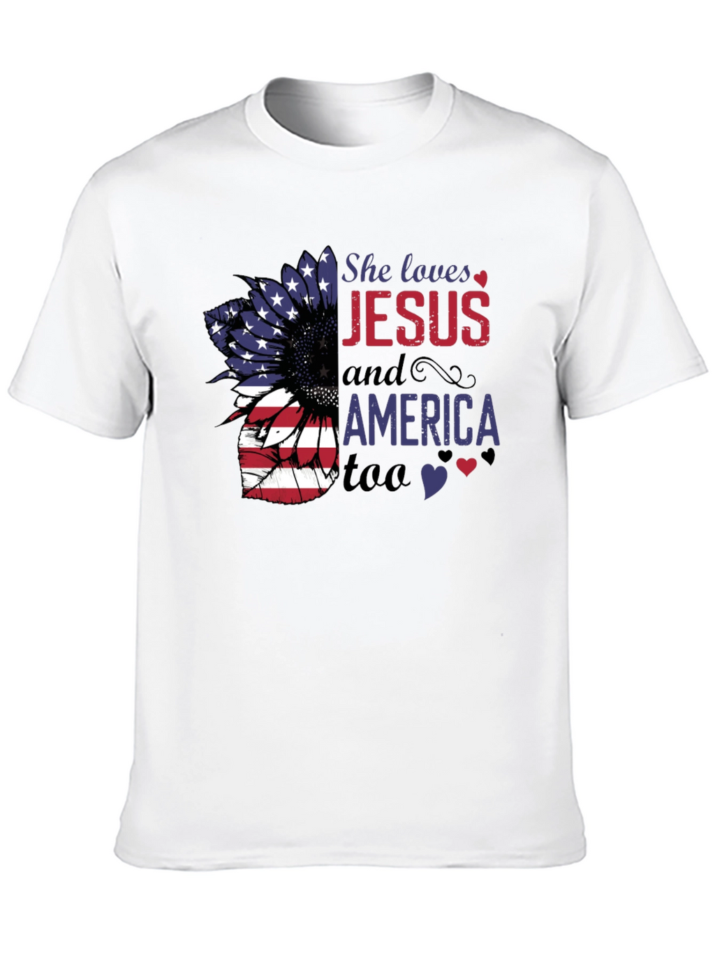 She Loves Jesus and America Too T-Shirt