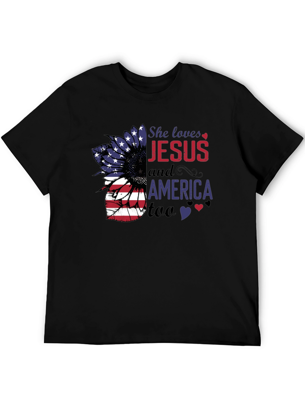She Loves Jesus and America Too T-Shirt