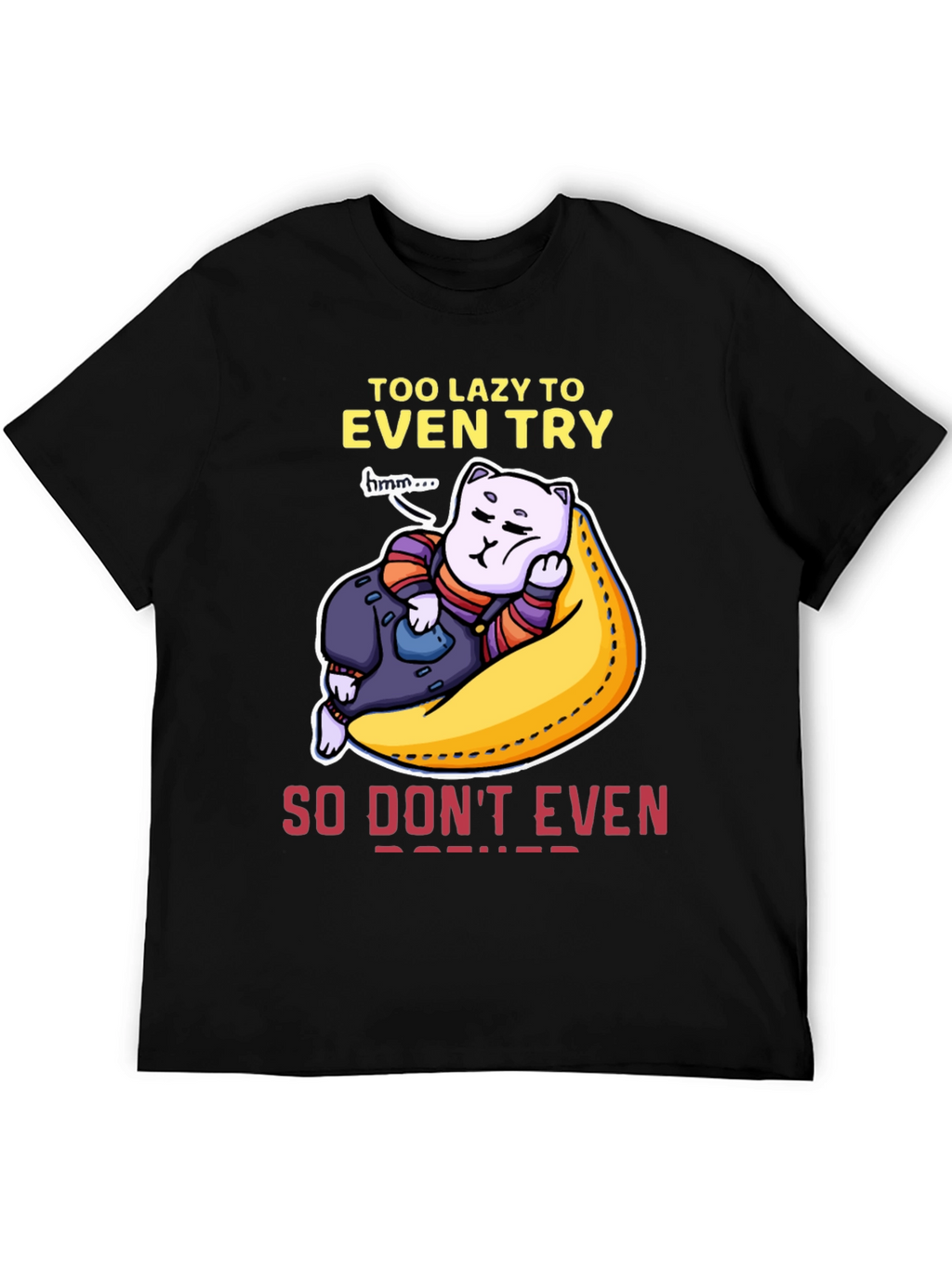 Lazy Cat Graphic T-Shirt - Mens