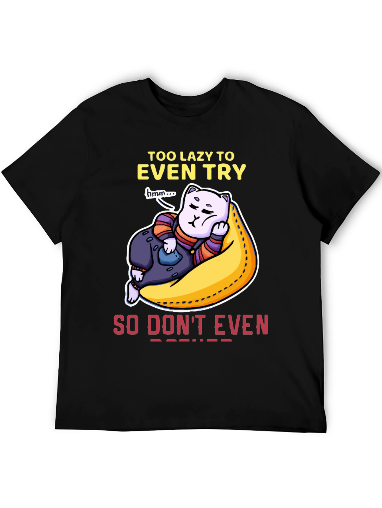Lazy Cat Graphic T-Shirt - Mens