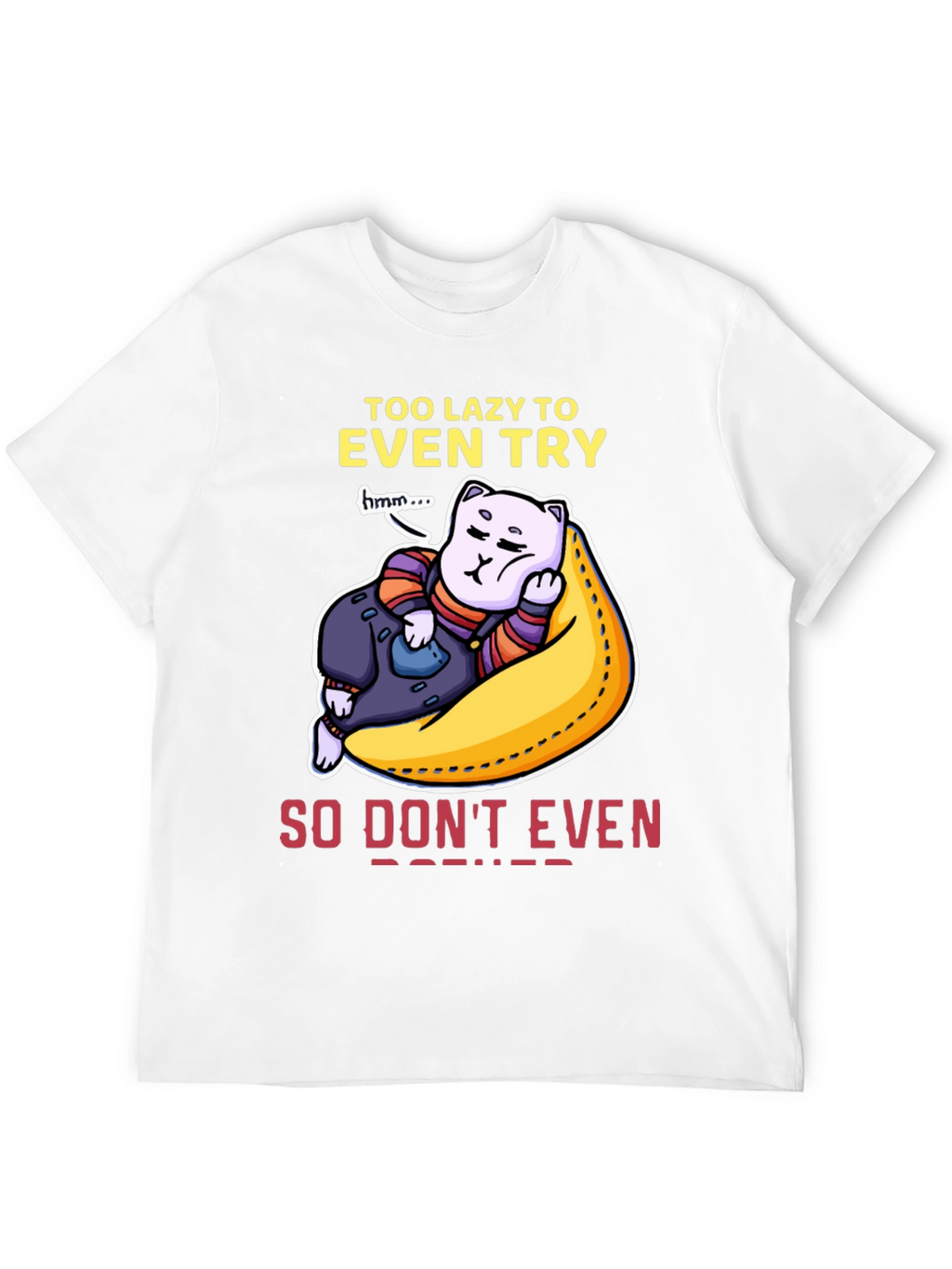 Lazy Cat Graphic T-Shirt - Mens