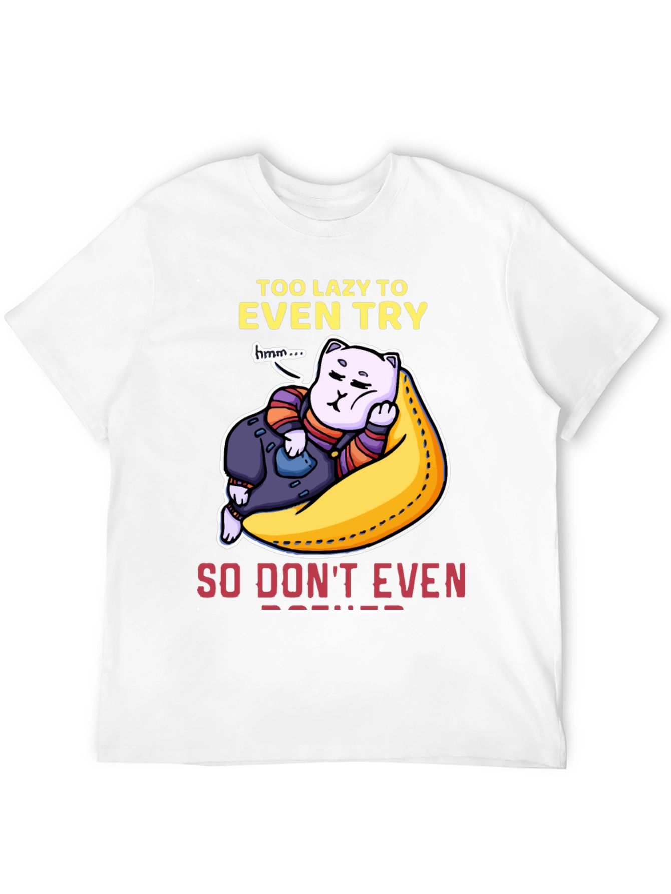 Lazy Cat Graphic T-Shirt - Mens