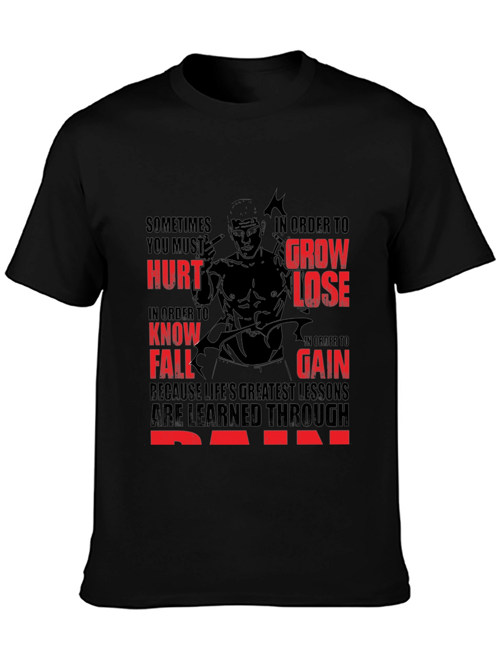 Motivational Gym T-Shirt: Pain and Gain