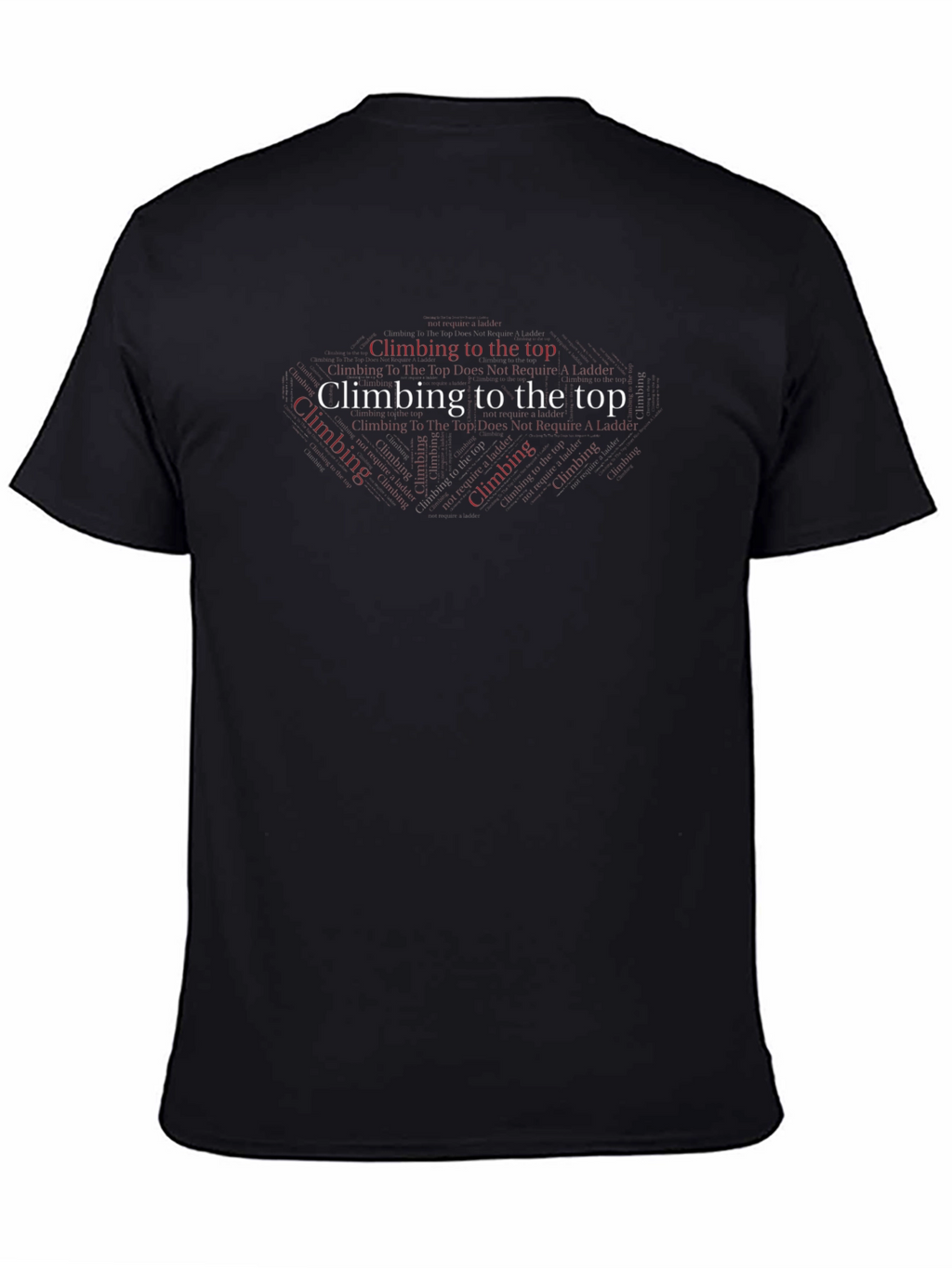 Climbing to the Top Black T-Shirt