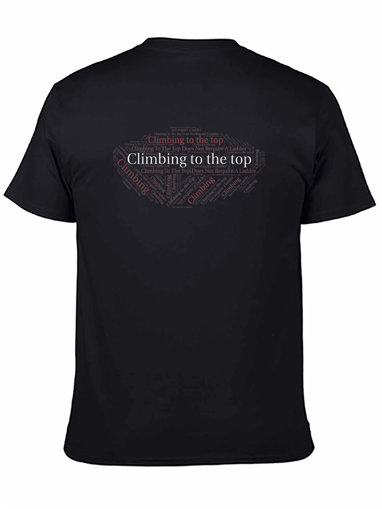 Climbing to the Top Black T-Shirt