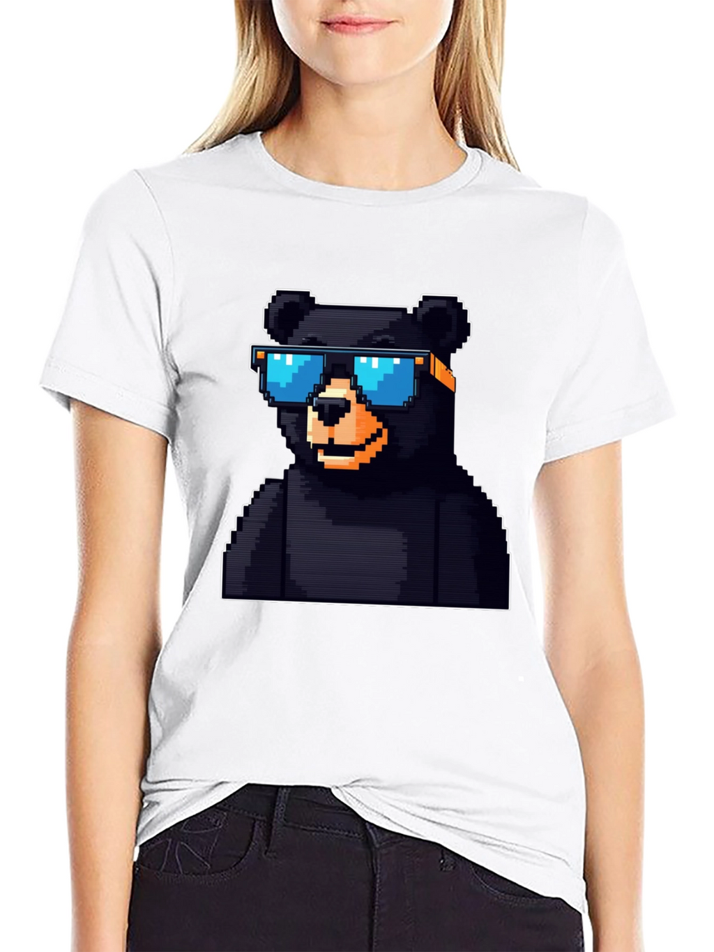 Pixel Bear T-Shirt - Black