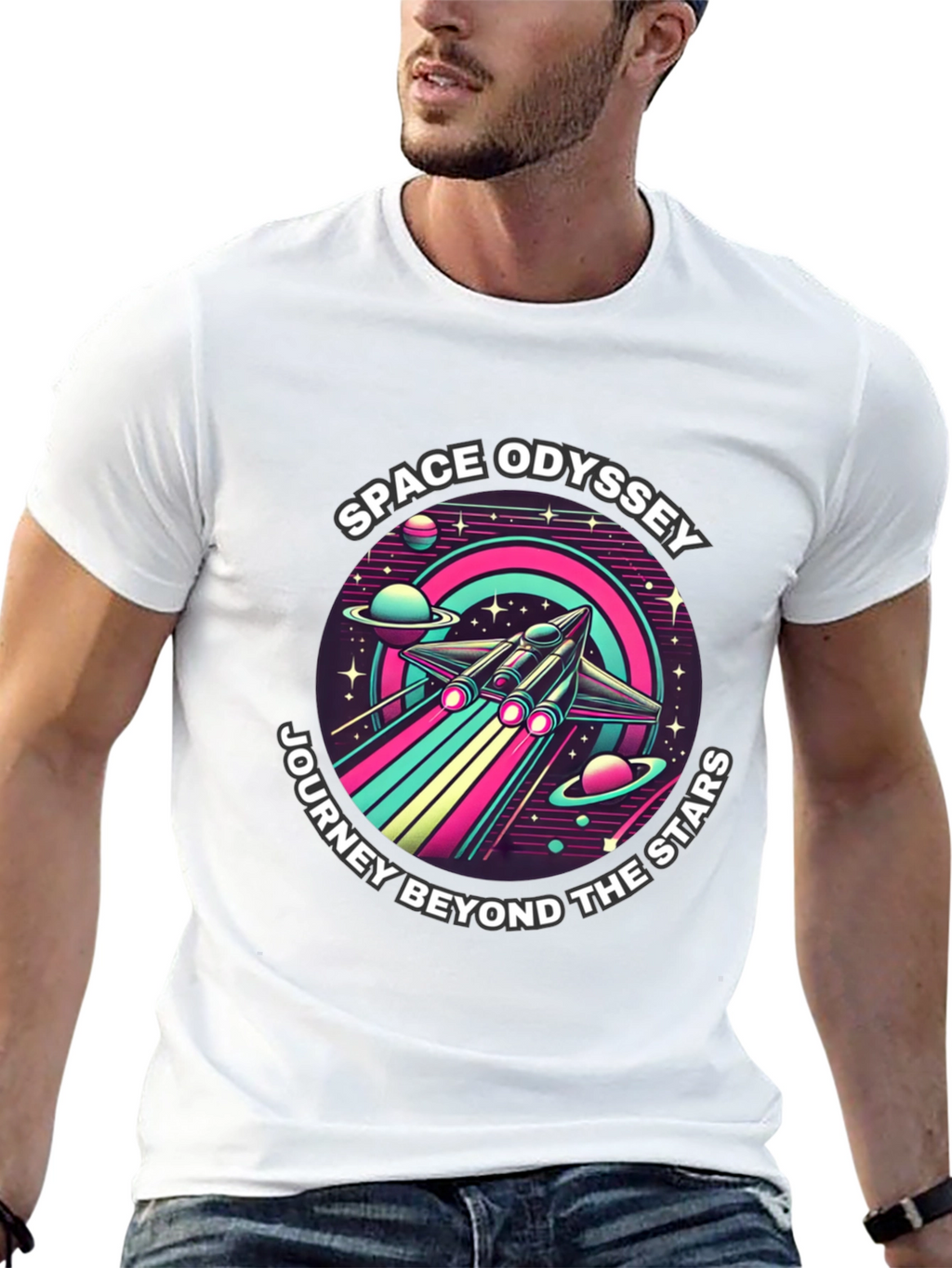 Space Odyssey T-Shirt - Journey Beyond the Stars