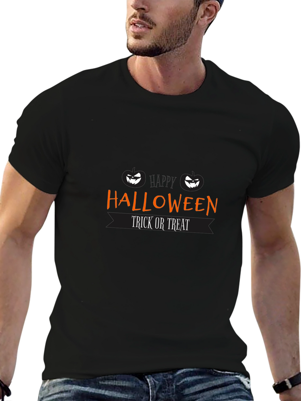 Halloween Trick or Treat Black T-Shirt
