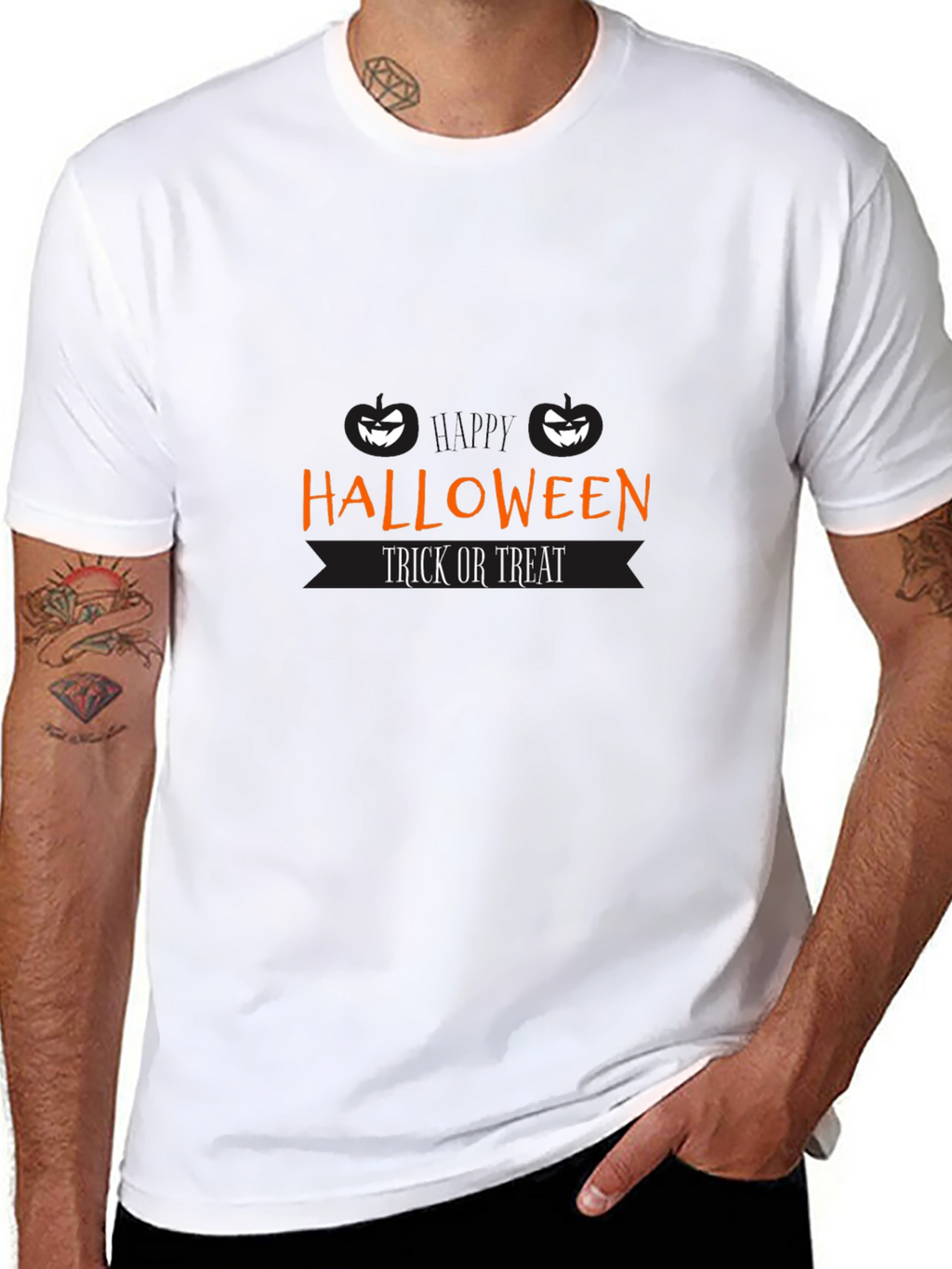 Halloween Trick or Treat Black T-Shirt