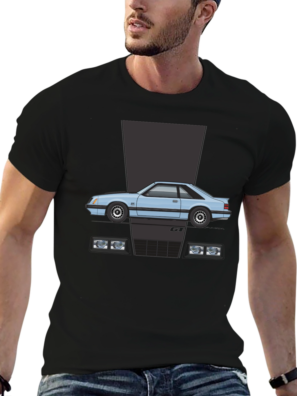 Retro Mustang GT T-Shirt - Classic Car Tee