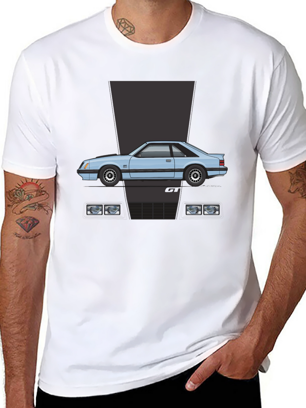 Retro Mustang GT T-Shirt - Classic Car Tee