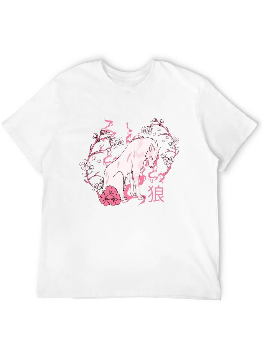 Wolf & Cherry Blossom Graphic Tee